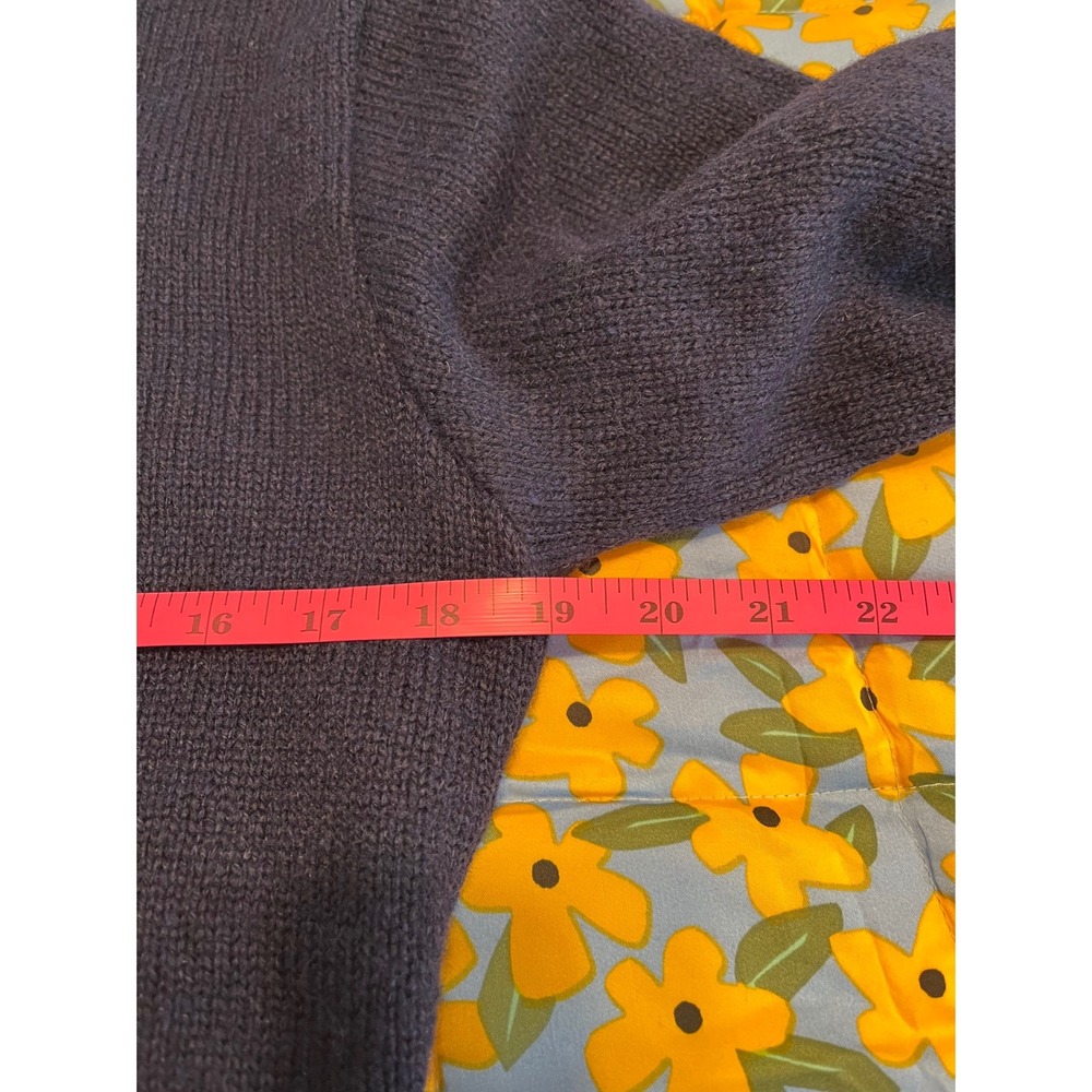 Vintage Shetland Wool Blend Knit Sweater Blue Pullover Jacob Reed's Sons - Picture 7 of 8